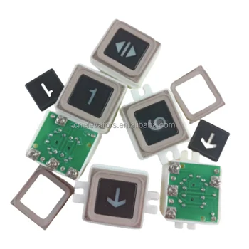 J121017A Elevator Square Button With/Without Positioning Tabs Elevator Spare Parts