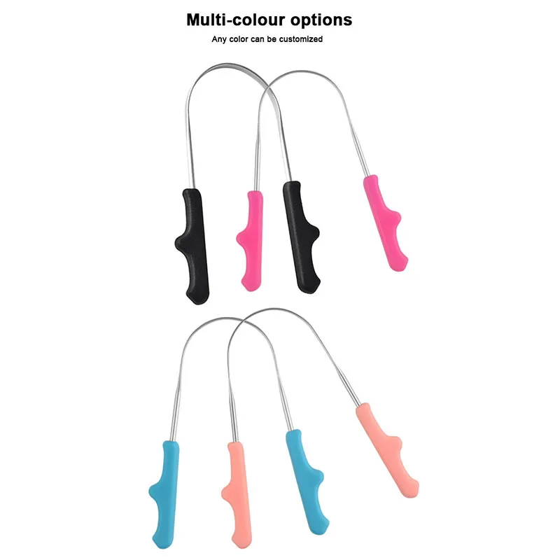 Скребок для языка с пластиковой ручкой