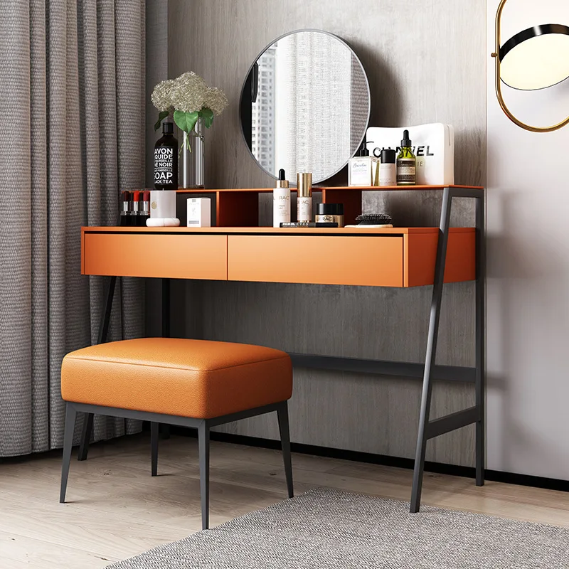 SZT06 Color Customized Black Leather Make up Desk Modern Bedroom Furniture  Makeup Vanities Vanity Desk