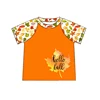 Hello Fall Maple Leaf Raglan Short Sleeve Tee