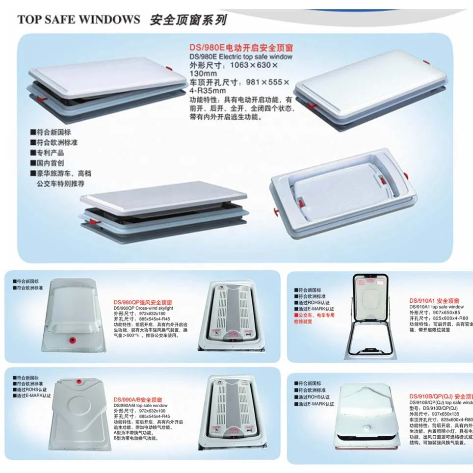 coach Bus EXPOERT MARKET SKYLIGHT WITHOUT MOTOR Safe Exit Skylight OEM Price