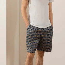 wholesalve summer luxury breathable silk shorts sleepwear pyjamas shorts men NO 2