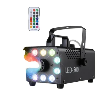 500W Mini Stage Fog Machine with DMX512 Remote Control LED RGB Smoke Machine for Wedding Party DJ detail image