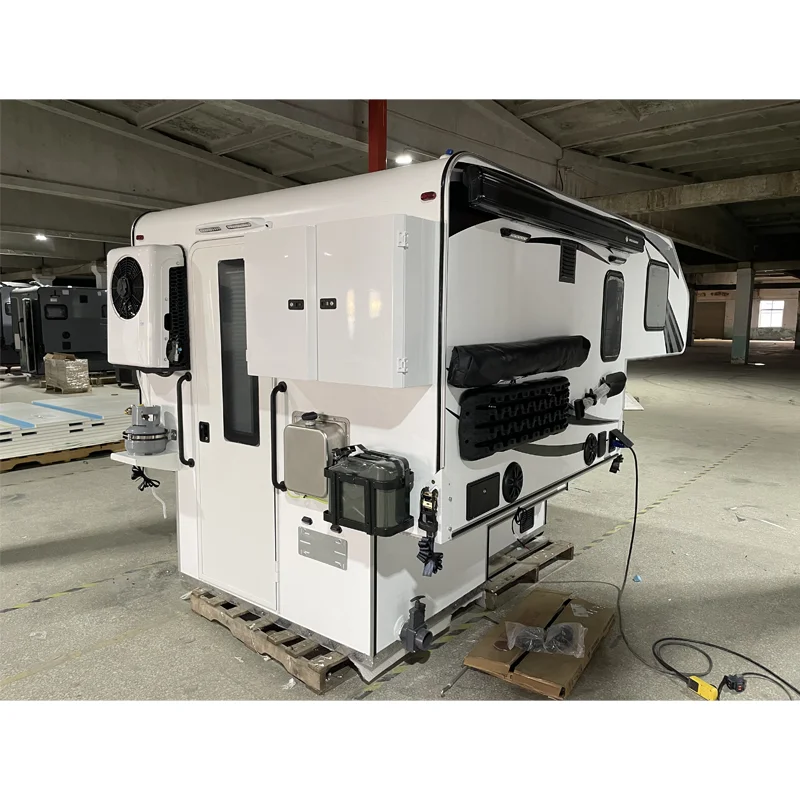 WC Top Quality Slide on Style Truck Pickup Hardtop Camper With Slide Out Kitchen and Interior Toilet for Pick up Truck Use
