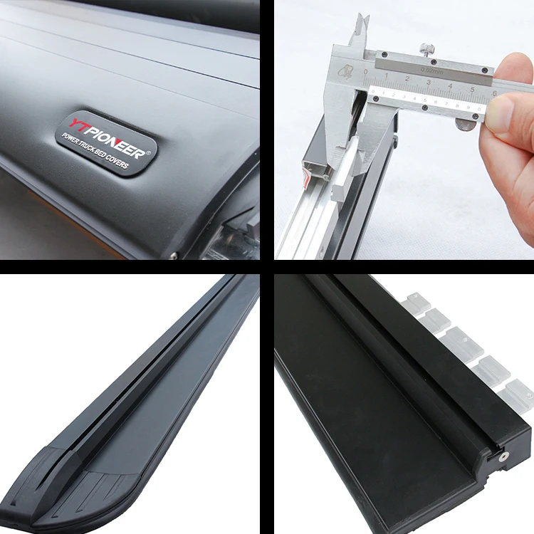 
YTPIONEER алюминиевая жесткая Выдвижная накладка на кровать для пикапа, электрическая накладка на грузовик для Ford Ranger T6 2012-2020 