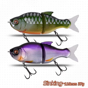 Lure Slow-Sinking 110mm 37g Multi-Section Overturned Hook Freshwater Hard Bait Bass Simulation Bait – Hard Lure – view 4