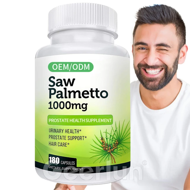 OEM Private Label Hot Sale men's prostate Supplements Hair Loss Saw Palmetto Hair Growth capsules