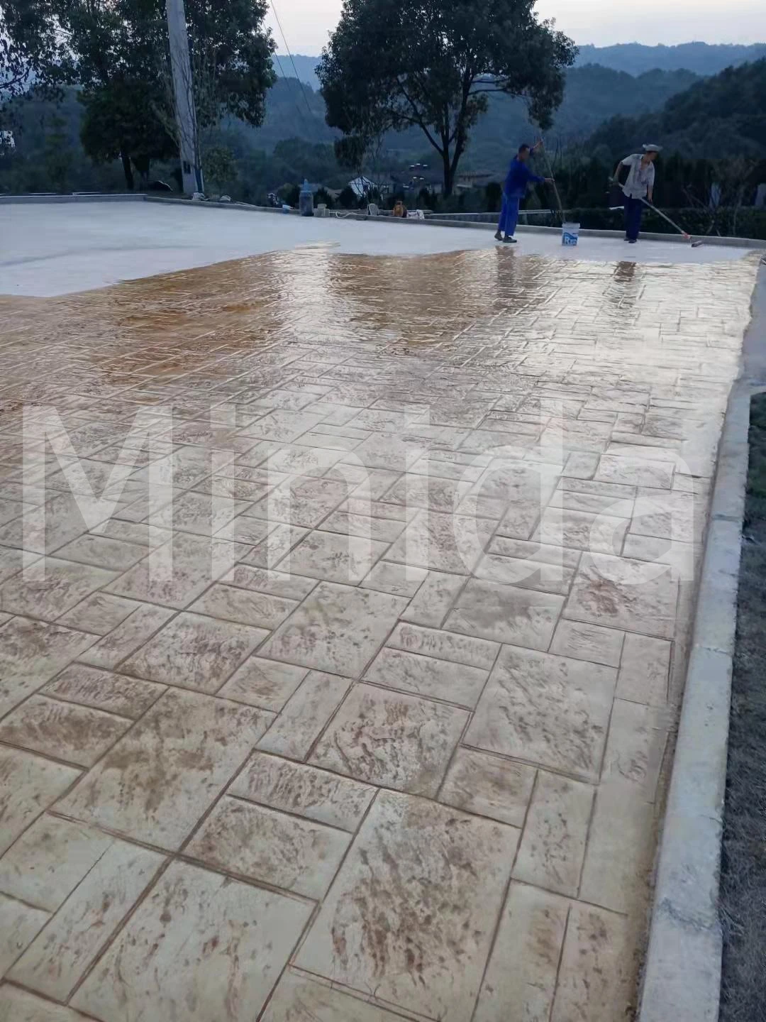 Polyurethane Stamped Concrete Wall Stamp Molds For Concrete Imprint