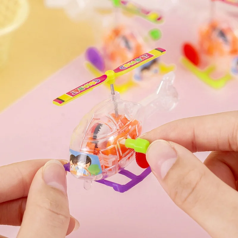 2024 оптовая продажа Лидер продаж забавная игрушка с мультяшным механизмом прозрачный самолет Заводной вертолет игрушки для детей