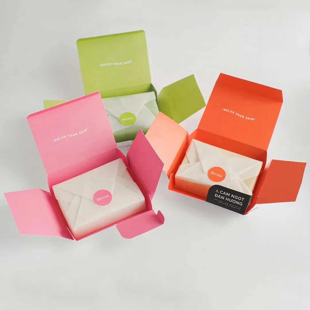 Small White Soap Packaging Sample Box for Bar Soap Matte Custom Folding Box Sample Packaging for Soap Business