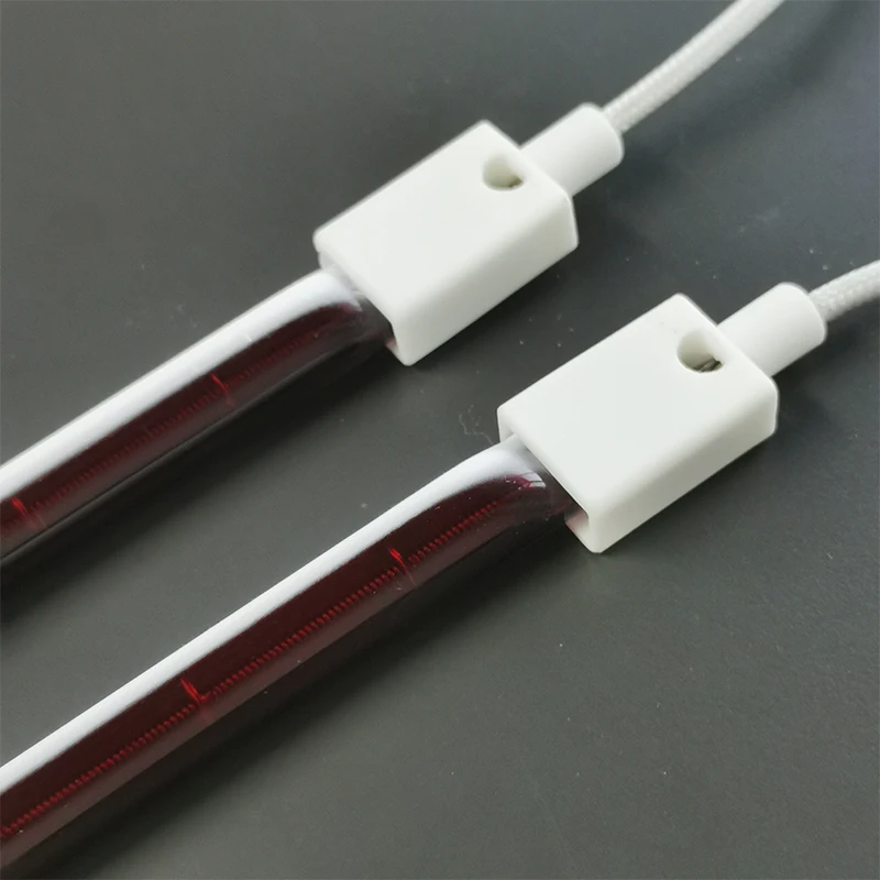 Наполовину покрытый белый Рубин нагревательная трубка инфракрасная Вольфрамовая проволока кварцевая электрическая лампа для печатной машины