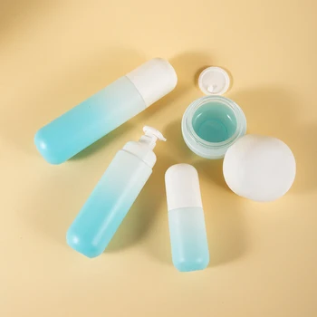 Empty glass bottle Skin care product packaging lotion bottle 150ml Unique shape glass lotion serum pump bottle