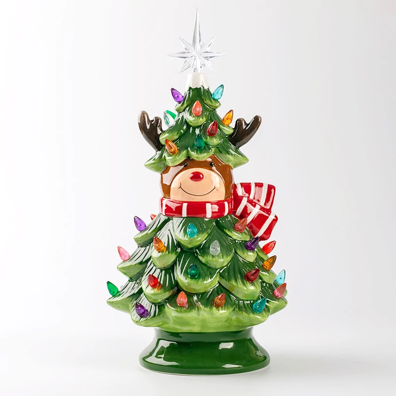 Декоративная светодиодная керамическая Рождественская елка
