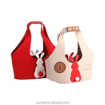 Explosive products support custom felt portable rabbit bag festive creative gifts accompanied by gift bags