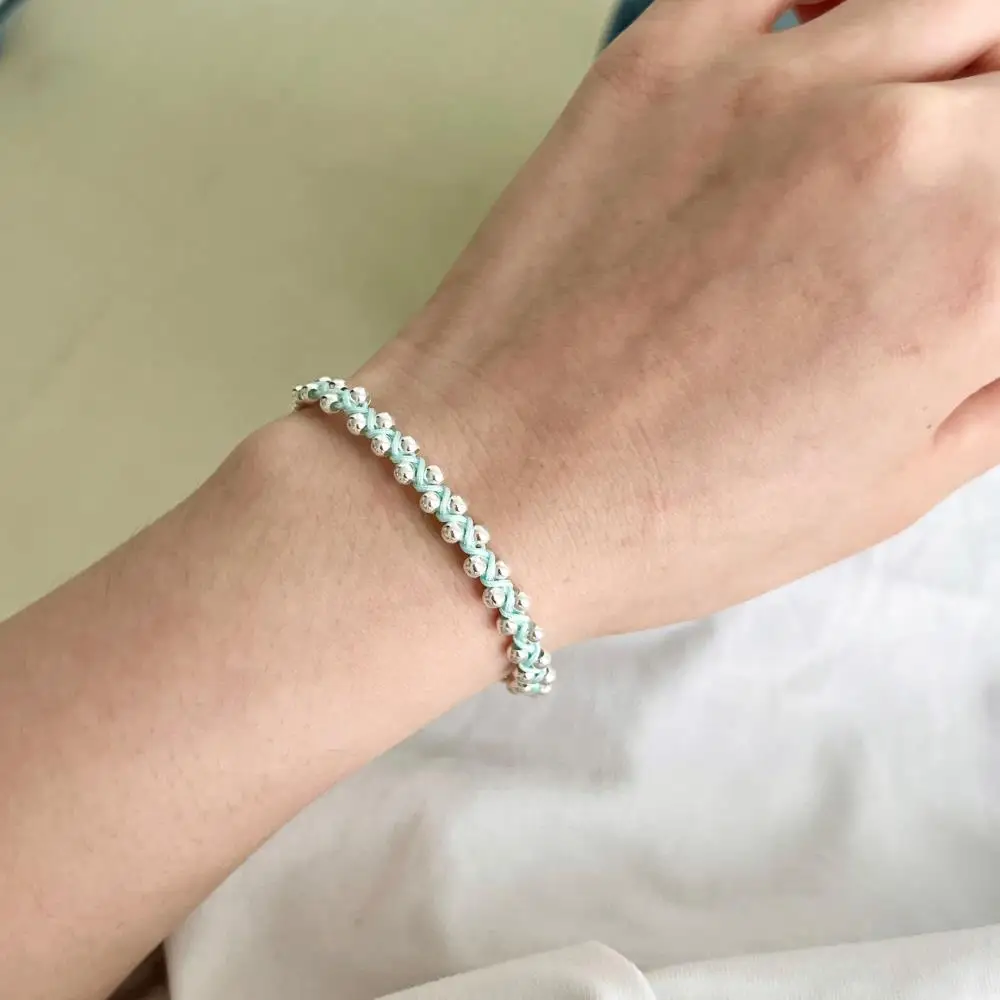 KAKODIY new rope chain adjustable 925 sterling silver jewelry bead bracelet suitable for women detail 7