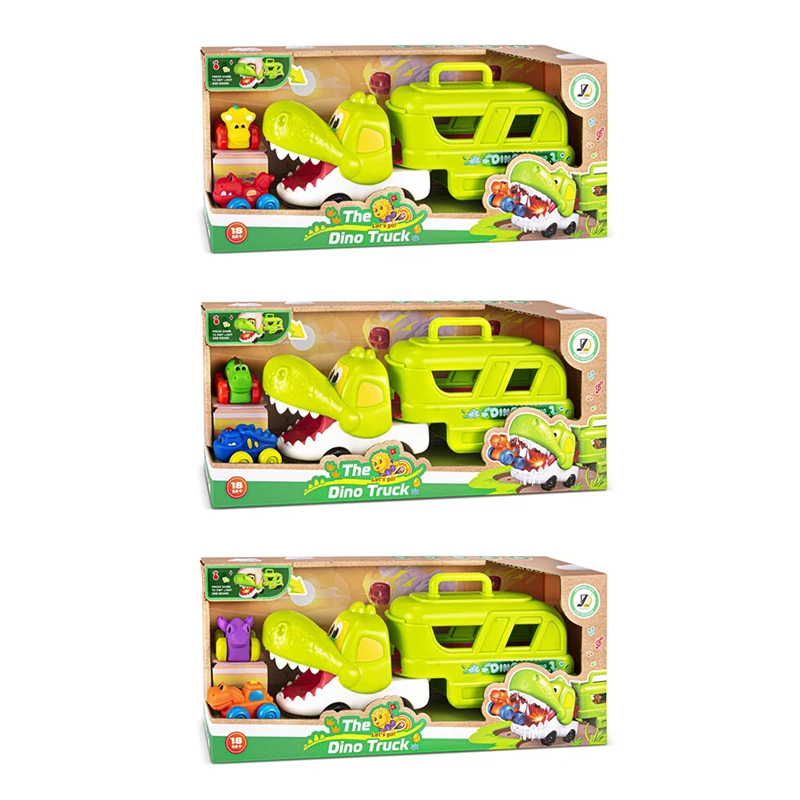 KSF Chenghai Take Apart Deformation Friction Dinosaur Car with Lights & Music ABS Plastic Unisex Toy Friction Car Toys