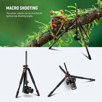 NEEWER 79 inch Camera Tripod Monopod with Center Column and Ball Head Aluminum, Arca Type QR Plate, Bag, Horizontal Tripod detail image