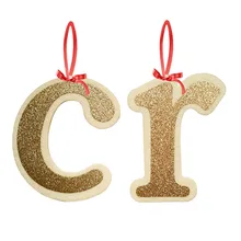 Felt gold glitter big letters ornaments for merry Christmas party home decoration