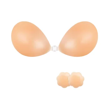 Adhesive Bra Strapless Sticky Invisible Push up Reusable Silicone the Best Off Backless Viscous for Women