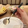 Cucchiaio da tavola nero - cucchiaio rotondo