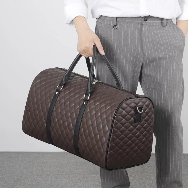 High Quality Leather Travel Bag Mens Luxury Duffel Bag Waterproof ...