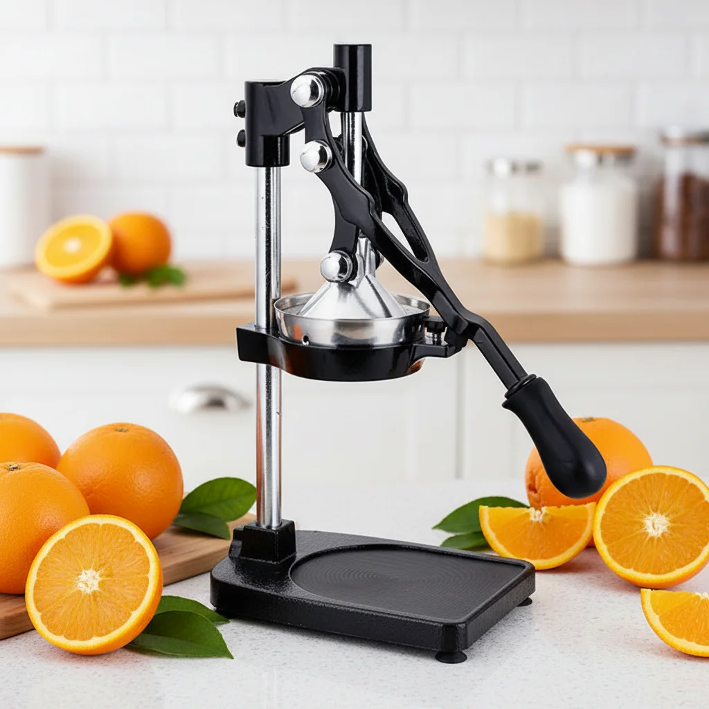 TEBAK Commercial Manual Juicer Quick Orange Juice Extraction for Home Commercial Use Fresh Squeezed Fruits Vegetables