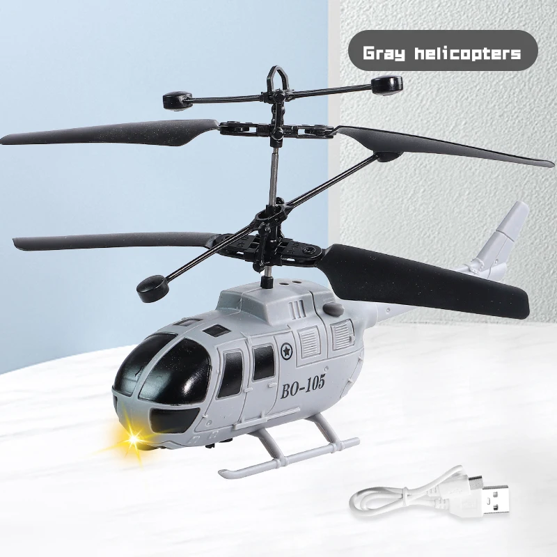 Longxi Remote Control Black Hawk Helicopter Bo105 Mini Hand Sensor Rc