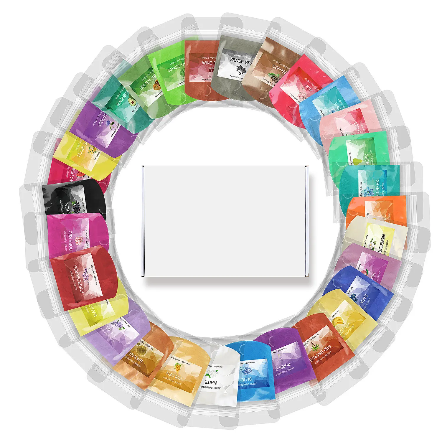 Набор нетоксичных натуральных порошковых пигментов, 30 цветов, эпоксидная смола, поделки «сделай сам», слюда, порошок