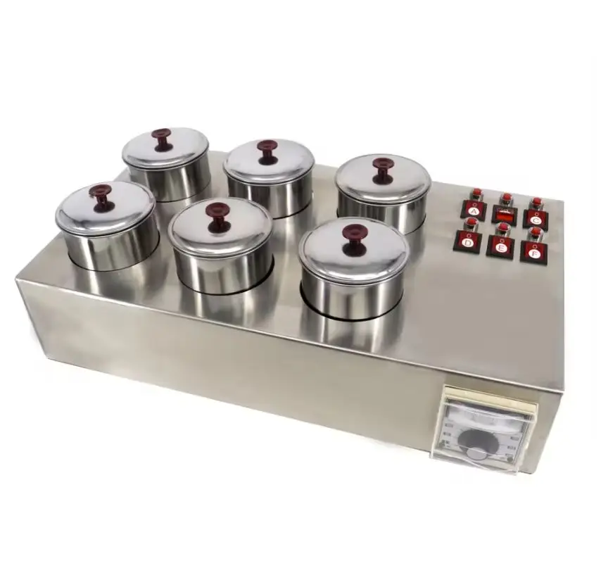 Optical Lens Dyeing Machine Lenses Tinting Bath with 6 Cups Eyeglasses Lens Dyeing Machine