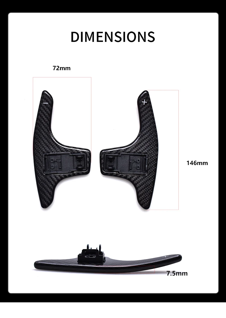 Sk Custom Replace Style Carbon Fiber Shifter Paddles For Kia Stinger ...