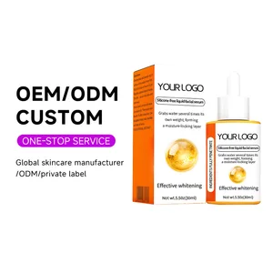 Private Label Skin Care Moisturizing Brightening Whitening OEM Anti Aging Vitamin C E  Silicone-free Liquid Facial Essence Serum