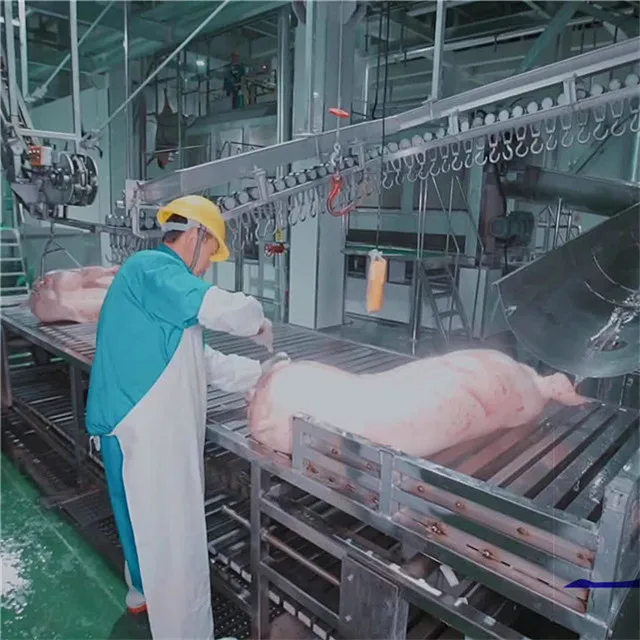 Pig blood collection and slaughtering equipment slaughterhouse production line automatic bloodletting flat conveyor