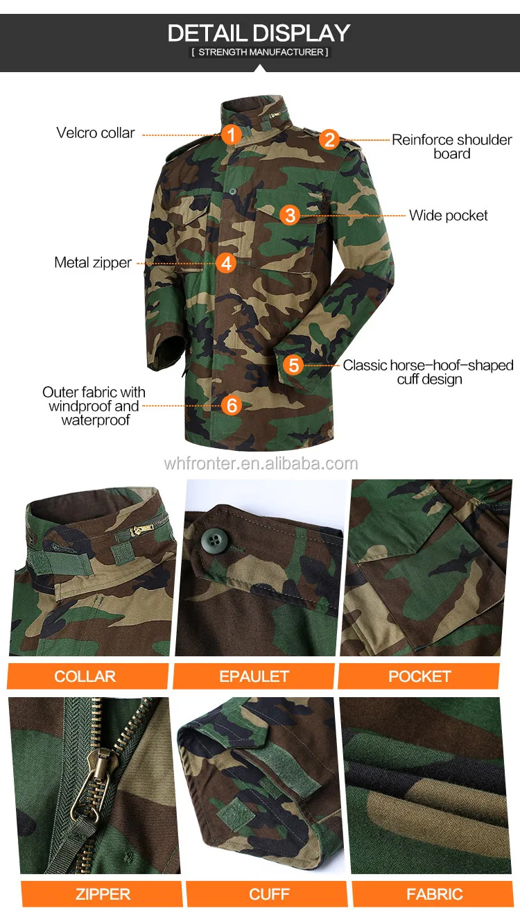 Guard Uniform Classic M-65 Field Jacket With Warm Liner Camouflage ...