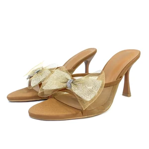 Customized Designer Shoes Bright Fish Mouth slippers Women and Women's High Heel slippers Luxury Women's Fashion