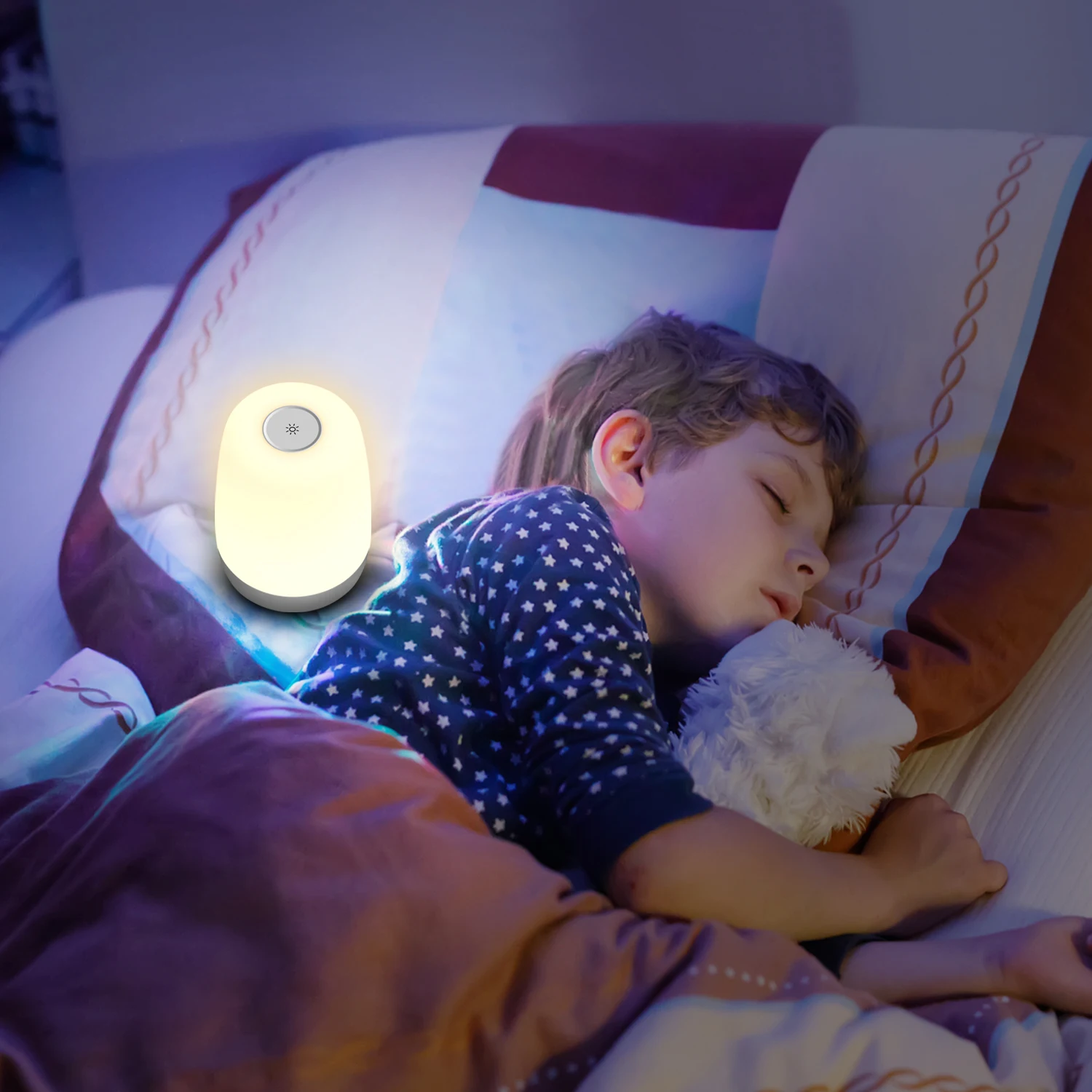 Versatile Rgb Touch Lamp 3 Brightness Night Light For Nighttime