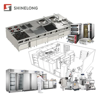 Restaurant Hotel Supplies Industrial Professional Stainless Steel Catering Commercial Hotel Restaurant Kitchen Equipment