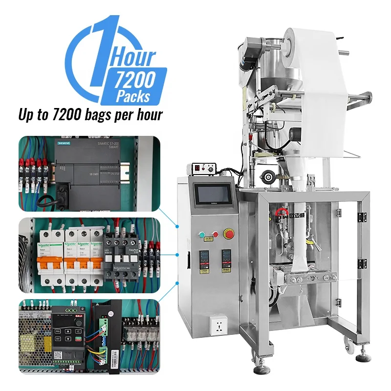 Fully Automatic High-Accuracy 50g-1kg Multi-Function Filling Capping Machine Labeling for Grains Beans Pouch/Film