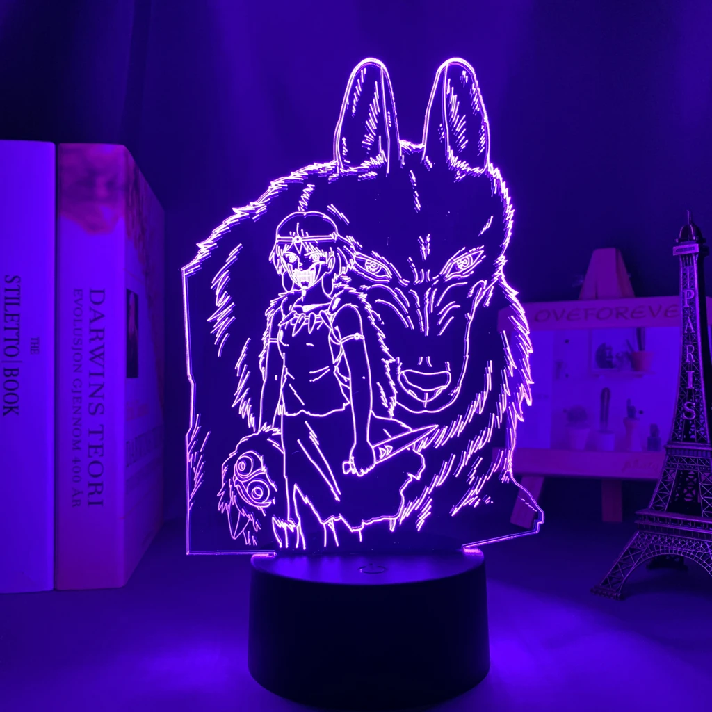 Anime Princess Mononoke Lamp for Kids Bedroom Decor Night Light Brithday  Gift Manga Desk 3d Lamp Princess Mononoke| Alibaba.com