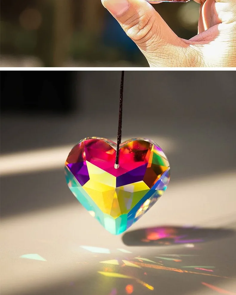 product wholesale colorful art decor crystal glass pendant octogon chakra crystal  sun catchers for  home garden decoration-6