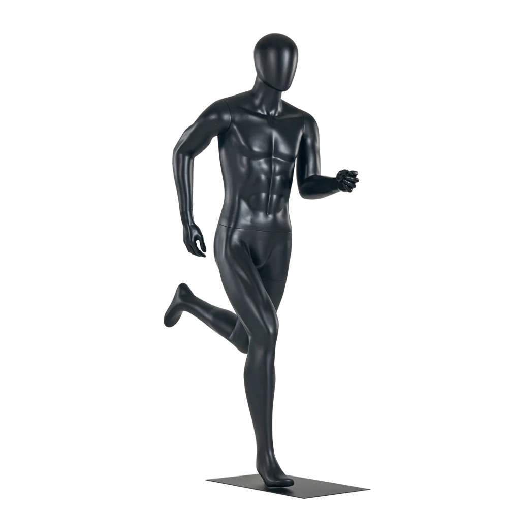 Black Muscle Men Sports Running Male Display Mannequin Sport Model