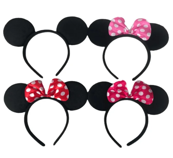 2023 Happy Birthday Party Headwear Cartoon Mouse Ears,Bow Tiara Mickey ...