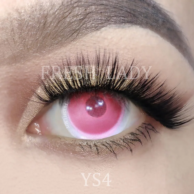 Liangguo, свежая Женская сетка, розовая роза, цветение аниме, Хэллоуин, линзы, косплей