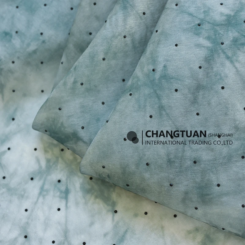 New Design Georgette Material Silk Chiffon Fabric Marble Print Hot Drilling Chiffon Fabric for Dresses Clothing