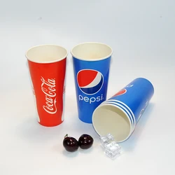 12oz, 16oz, 22oz Cold Pepsi Paper Cup - Eco-Friendly, Disposable
