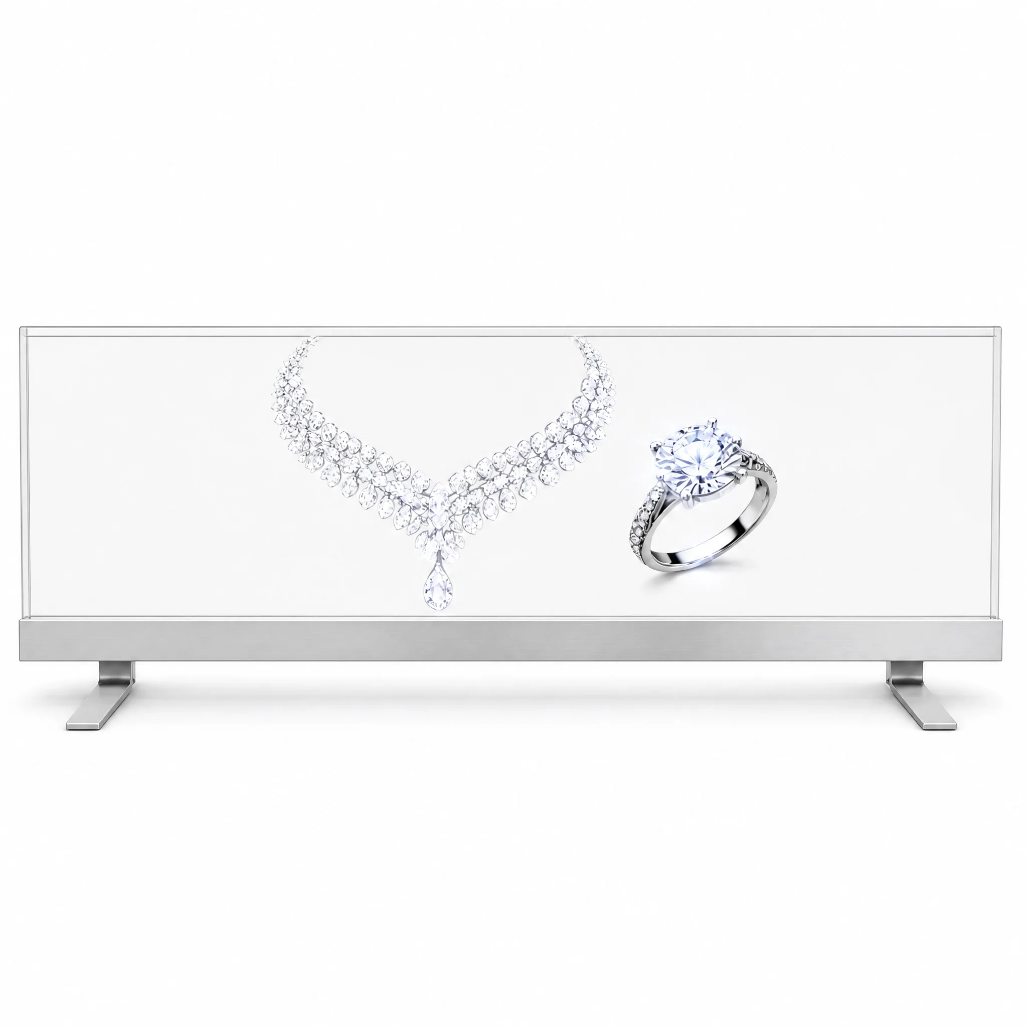 48-calowy przezroczysty ekran OLED firmy BOE w formie paska, rozdzielczość 1920×540, częstotliwość odświeżania 120 Hz, przezroczysta matryca OLED model XB493DQD-WH0 do cyfrowej reklamy