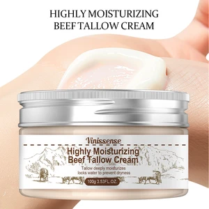 100% Organic Grass Fed Beef Tallow Skin Care Face Body Cream Whipped Moisturizer Extremely Dry Skin Tallow Balm