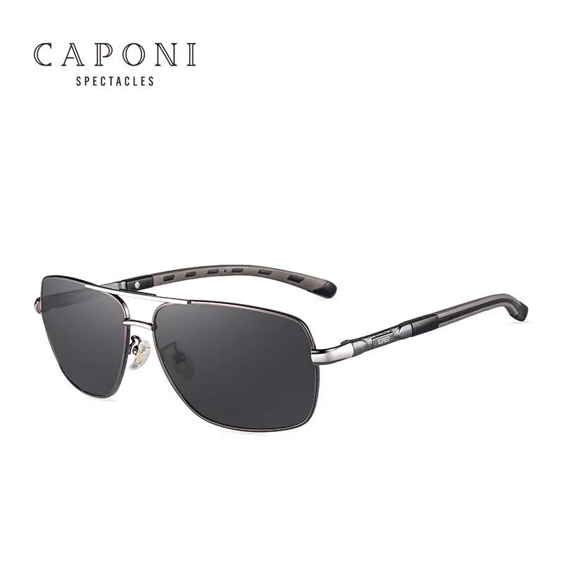 CAPONI Square Men's Sunglasses Brand Design