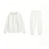 White hoodie set-Jogger pants