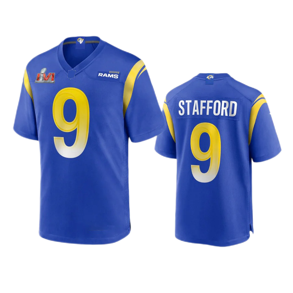 NFL_Jerseys 09A Cooper Kupp 99 Aaron Donald Football Jersey Men Femmes Youth  Youth Odell Beckham Jr Matthew Stafford Bobby Wagner Jalen Ramsey Allen  Robinson II Blanc Blue Grey 