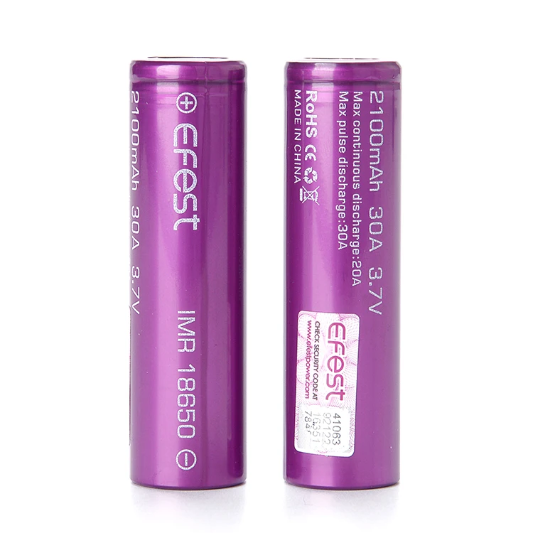 Made in Japan High power lithium ion battery US18650 VCT4 2100mAh 3.6v 38A Efest 18650 battery